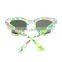 mirror lenses transparent frame green pure sunglasses