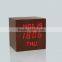 Cube wooden multi-function LED display alarm clock