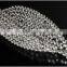 wedding table decoration crystal plates beads leaf type for wedding party supplies