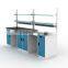 Heavy Duty School Science Dental Laboratory Side Bench with Drawers, 1800lbs Capacity 48-60'' Depth x 30-36'' Height