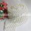 10 Yard/Roll Wholesale White Pearl Mesh Trimming Ribbon Flat Back Wrap Roll Wedding Decoration
