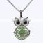 New Arrival Animals Owl Pendant Locket Essential Oil Aromatherapy Diffuser Necklace Wholesales