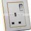 CE Certificated White PC Electric Switch and Socket One Gang on off Switch 250V 13A