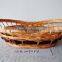 deep color wicker tray basket