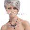 White grey color short hair wigs hair styles for European white women