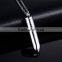 Mens Titanium steel fashinable laser bullet pendant necklace trendy chain necklace jewelry