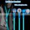 Glowing headset hot sale Braid Wire Earphone with OEM brand for promotion