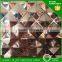 PVD rose gold mirror polished embossed stainless steel hammered sheet for wall panels