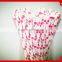 Party Supplies Food Grade Print Straw Pack in PVC Tube Paper Drinking Straws for Wedding Party