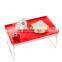 Kawachi Multifunctional notebook computer table Multifunctional dawdler desk-Red