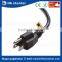wholesale hot sale electrical cable nema 5-15p plug male to 2 x nema 5-15r female 2-Outlet AC power Y splitter cord power cable