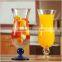 Haonai wholesale 450ml clear hurricane juice soda glass goblet