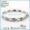 Gold Plated 316L Stainless Steel 4 Element Energy Magnetic Therapy Link Bracelet