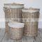 Hand-Woven willow wicker customized dirty Laundry basket