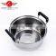 insulation handle cheap good quality houseware useful stainless steel cooking pot set/camping pot set