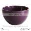 Ceramic Round Bowl Stoneware Dark Purple Rice Bowl Cereal Bowl