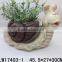 Finely Processed Newly Polyresin Craft Lovely Style Resin Animals Snail Flowerpot