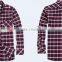 Men's 100% cotton twill plaids flannel fashion shirt with long sleeves