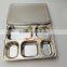 304 Stainless Steel Compartment Lunch Boxes 5 Compartment Dinner Plates