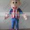 big face boy mascot costumes with blue hat