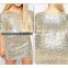 A SOS Mid Sleeve All Over Sequin New Fashion Elegant Christmas Party Dress