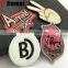 Sew on badge type embroidered badges for clothing uniform