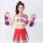 One shoulder girls sport uniform football cheerleader wear BB0023