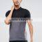 Custom Fashion Short Sleeve Black Grey Contrast Design Men's 100% Cotton Breathable Jersey Dry Fit Slim Casual Polo Shirt