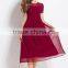 Young lady summer Europe fashion jacquard pleated dress