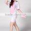 China Supplier 2014 Adult Contemporary Pink Unicorn Animal Pattern Short Sleeves Summer Evening Women Dresses