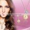 Fancy Silver CZ studded Pearl Pendantset