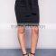 Bulk Price Fashion Design Ribbed Bodycon Midi Skirt For Women With Black Tied Front Fashionable Clothes