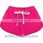 Top quality custom design 100 cotton plain girls beach shorts