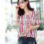 Womens Striped Batwing Casual Tops Plus Size Chiffon Blouse Shirt desigen for women