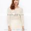 Slim fit sequins o neck long sleeve wool woman sweater