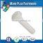 Made in Taiwan High Quality White Color Plastic Nylon Screw Furniture Screw