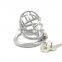 40mm 50MM Length 304 Stainless Steel Male Chastity Device Penis Cock Cage lock Ring Sex Toys for men