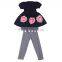 Christmas hot selling!! girl boutique pajamas baby girls 2 pcs baby gift set