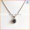 new designs plated 14k silver fashion wedding zircon stone charm jewelry necklace