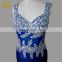 Plus Size Corset Bodice Slit Sequin Long Crystal Embellishments Sexy Prom Dress For Girls