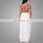 Fast Delivery Woman Ladies Sexy White Casual Halter Long Dress Latest
