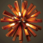 LED wooden pendant lamp