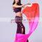 Mixed colorful silk belly dance fan veil for kids and adult with size 1m and 1.5m and 1.8m P-9023#