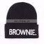 Custom Jacquard Logo Beanies Winter knit knitting cap Knitted hat