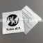 Custom printed care instruction polyester satin garment care label with logo printing