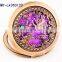 3D hollow decoration antique metal pocket makeup mirror