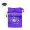 China Supplier drawstring purple shiny satin bag sunglass bag satin