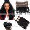 indian water wave hair wholesale price 360 lace frontal with bundles