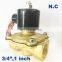2 way 2w series Brass coil Air gas water copper solenoid valve 3/4 1 inch Normally close 2W200-20 2W250-25 full brass coil valve