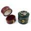 Oval vintage leather ring box vintage ring box PU leather jewelry box